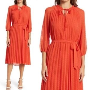 NWT. Nanette Lepore Orange midi dress.